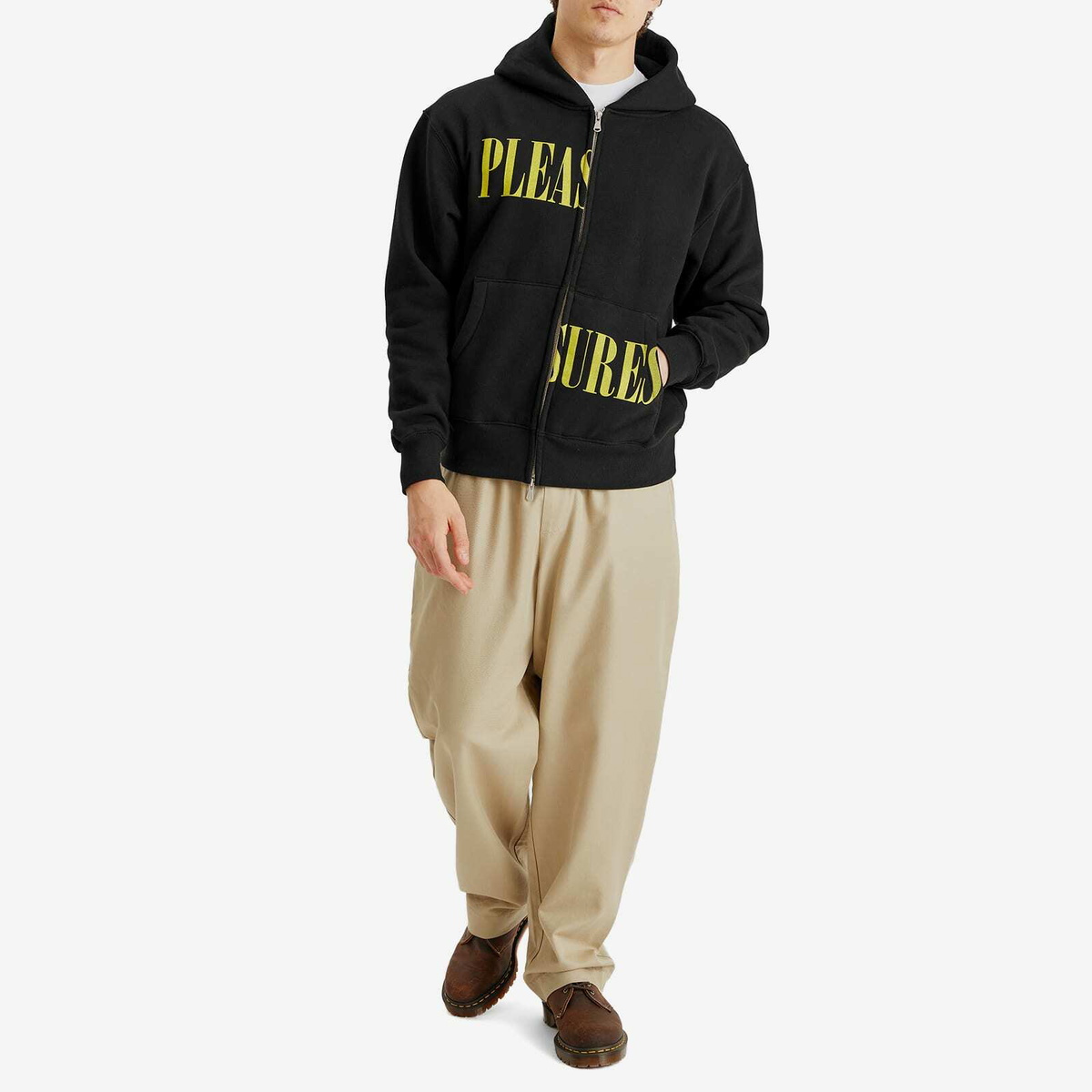 Pleasures Men's Split Zip Hoodie in Black