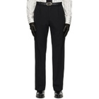 Ernest W. Baker Black Pleated Straight Fit Trousers