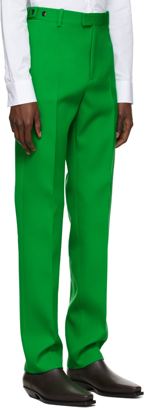 Bottega Veneta Green Compact Wool Trousers