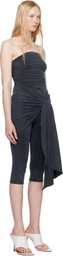 Alexander Wang Gray Pre-Styled Wrap Catsuit