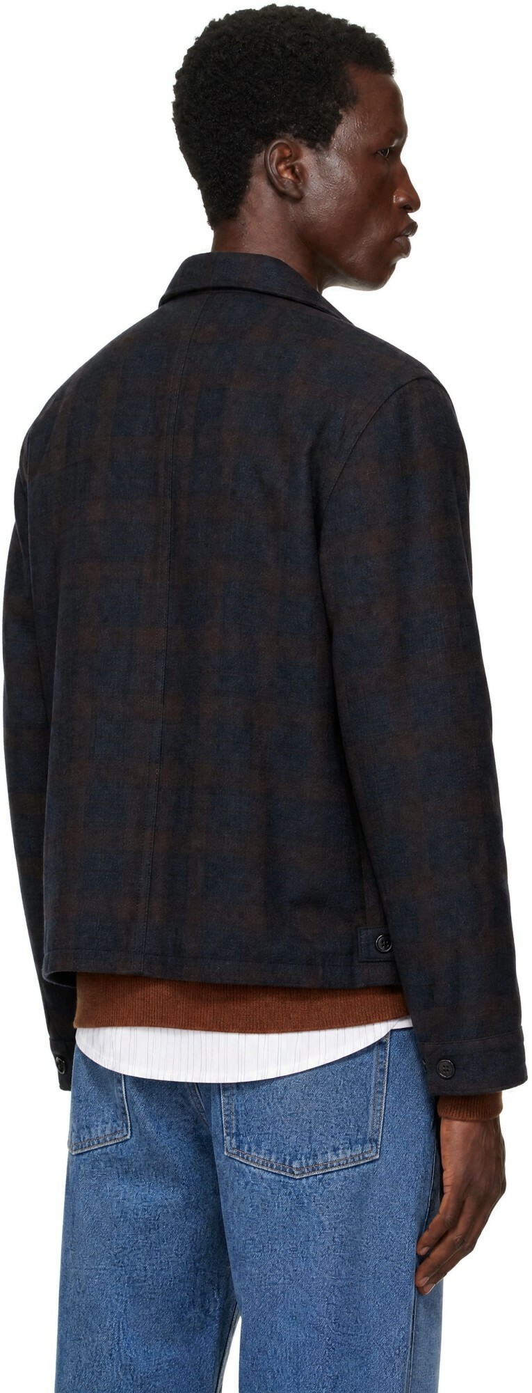 ANOTHER ASPECT Navy Another 3.0 Overshirt