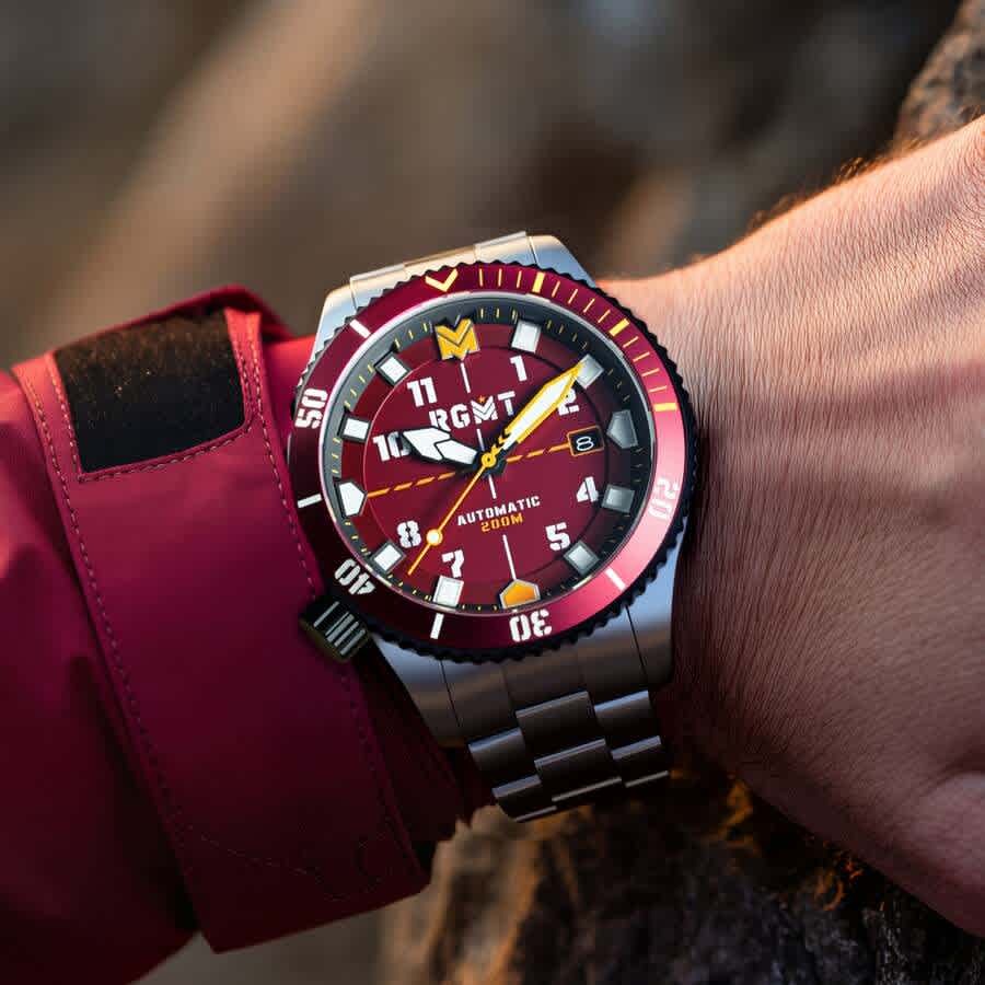 RGMT Recon Diver Automatic Red Dial Mens Watch RG-8075-44