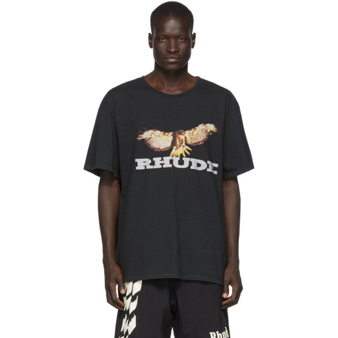 Photo: Rhude Black Vintage Eagle T-Shirt