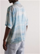 Our Legacy - Printed Striped Cotton-Blend Shirt - Blue