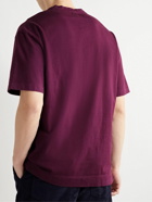 Massimo Alba - Watercolour Cotton-Jersey T-Shirt - Burgundy
