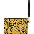 Versace Black and Gold Barocco Pouch