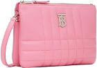 Burberry Pink Quilted Lola Twin Pouch