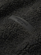 FEAR OF GOD ESSENTIALS - Logo-Appliquéd Fleece Zip-Up Sweatshirt - Gray