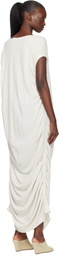 Lauren Manoogian Off-White Drape Maxi Dress