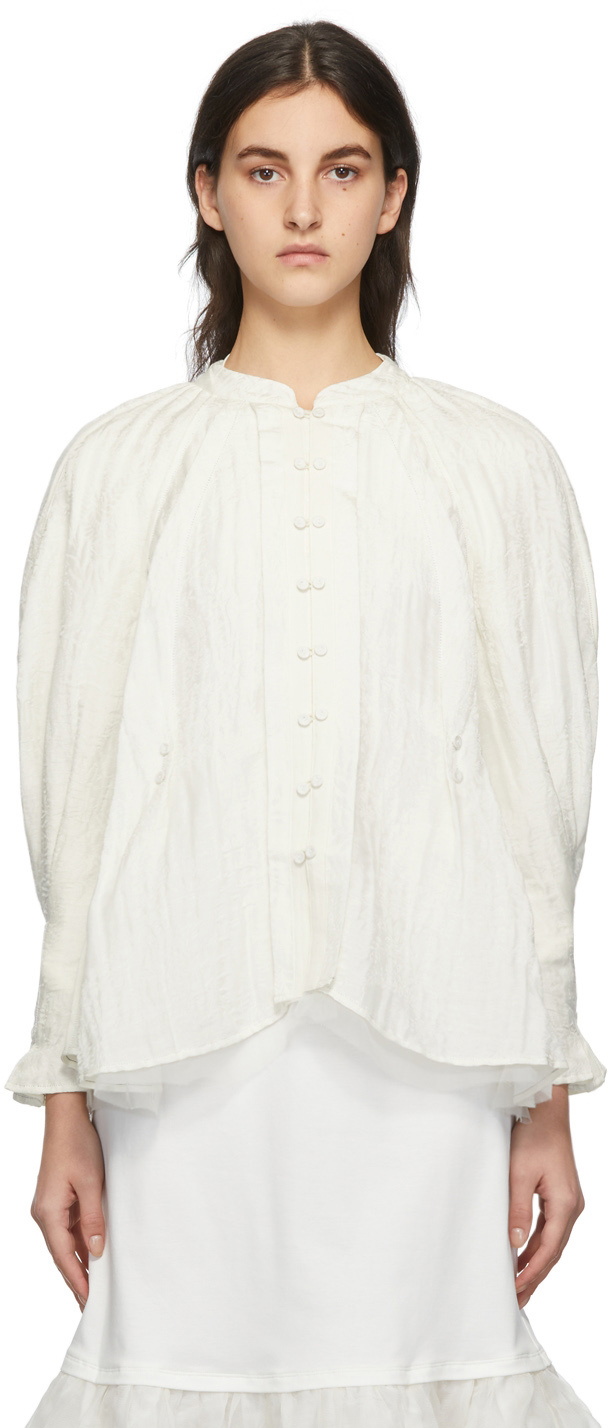 Renli Su White Zinnia Shirt