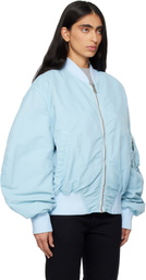 The Attico Blue Anja Bomber Jacket
