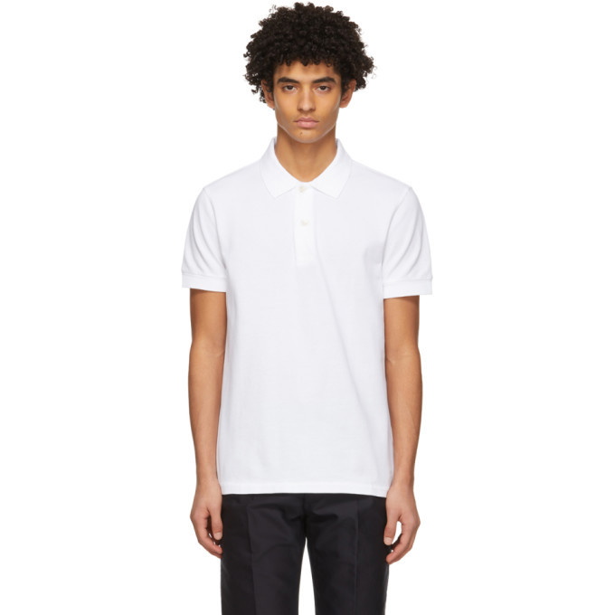 Photo: Tom Ford White Tennis Pique Polo