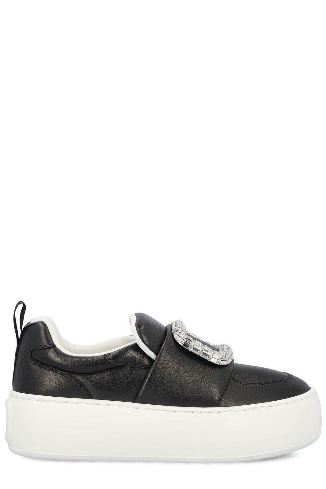 ROGER VIVIER Puffy Choc Leather Sneakers Roger Vivier