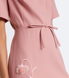 Erdem Embellished embroidered twill midi dress