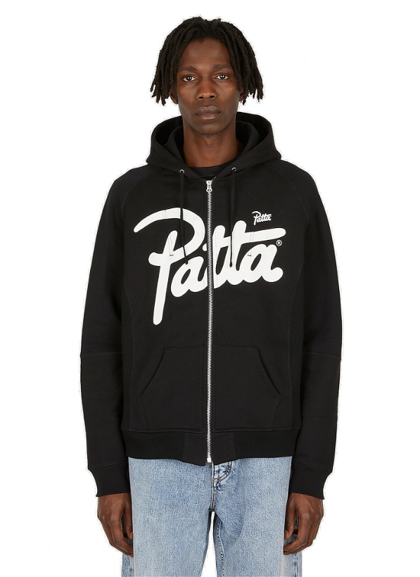 Photo: x Patta Zip-Up Hooded Sweatshirt in Black