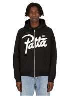 x Patta Zip-Up Hooded Sweatshirt in Black