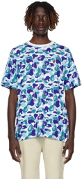 BAPE Blue ABC Camo Ape Head One Point T-Shirt