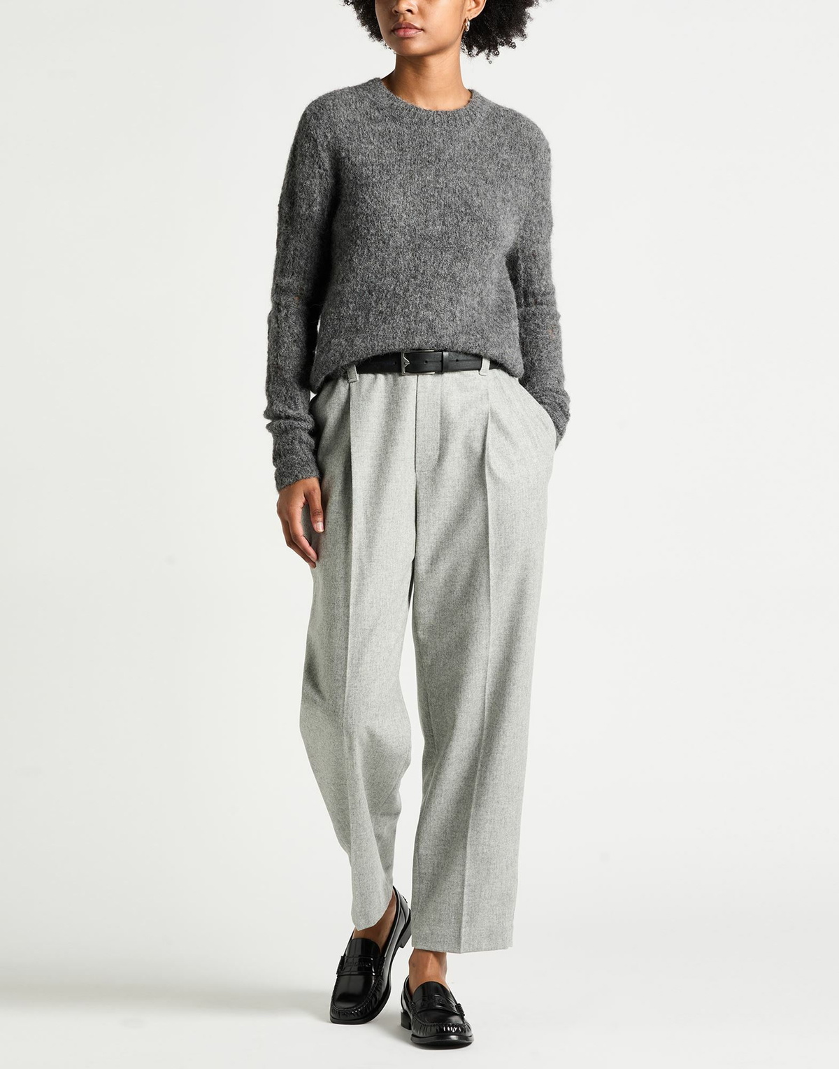 Thom Krom Womens Sweater in Grey