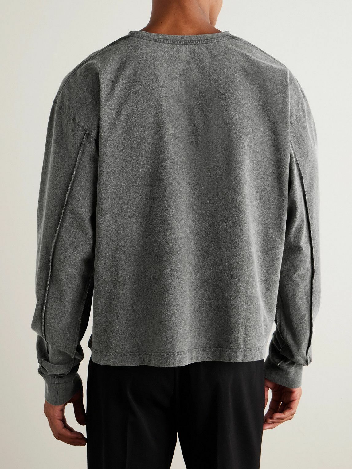 mfpen - Cropped Organic Cotton-Jersey T-Shirt - Gray