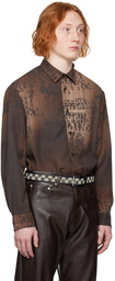 MISBHV Brown Typewriter Shirt