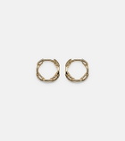 David Yurman Stax Chain Link 18kt gold hoop earrings with diamonds