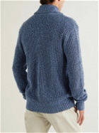 Faherty - Shawl-Collar Cotton and Cashmere-Blend Cardigan - Blue