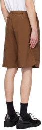 UNDERCOVER Brown Zip Shorts