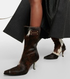 Acne Studios Hairy calf hair ankle boots