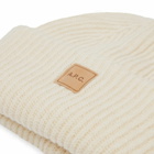 A.P.C. Men's Michelle Patch Beanie in Ecru