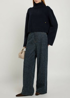 Ganni Turtle-neck Wool Jumper Navy