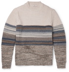 Altea - Striped Ribbed-Knit Sweater - Neutrals