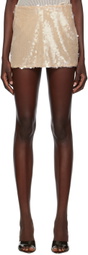 KIM SHUI Beige Paillette Miniskirt