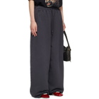 LU'U DAN Gray Raw-Cut Bontan Sweatpants
