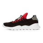 Fendi Black and Red Logo Tab Sneakers