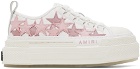 AMIRI White & Pink Platform Stars Sneakers
