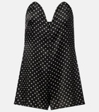 Jean Paul Gaultier Polka-dot silk romper