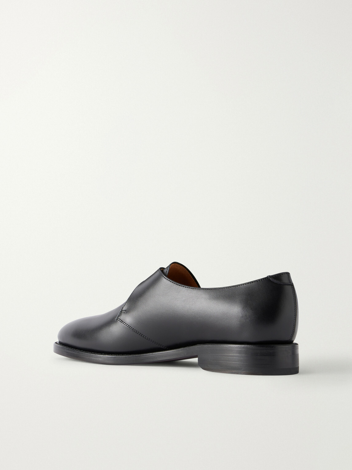 MORJAS - Leather Monk-Strap Shoes - Black