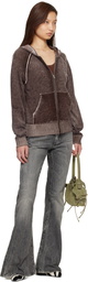 Acne Studios Burgundy Zipper Hoodie