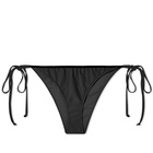 GANNI Women's Graphic String Bikini Briefs in Black