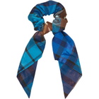 Vivienne Westwood Blue Embroidered Large Scrunchie