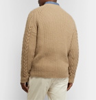 Peter Millar - Chalet Cable-Knit Camel Hair-Blend Sweater - Brown