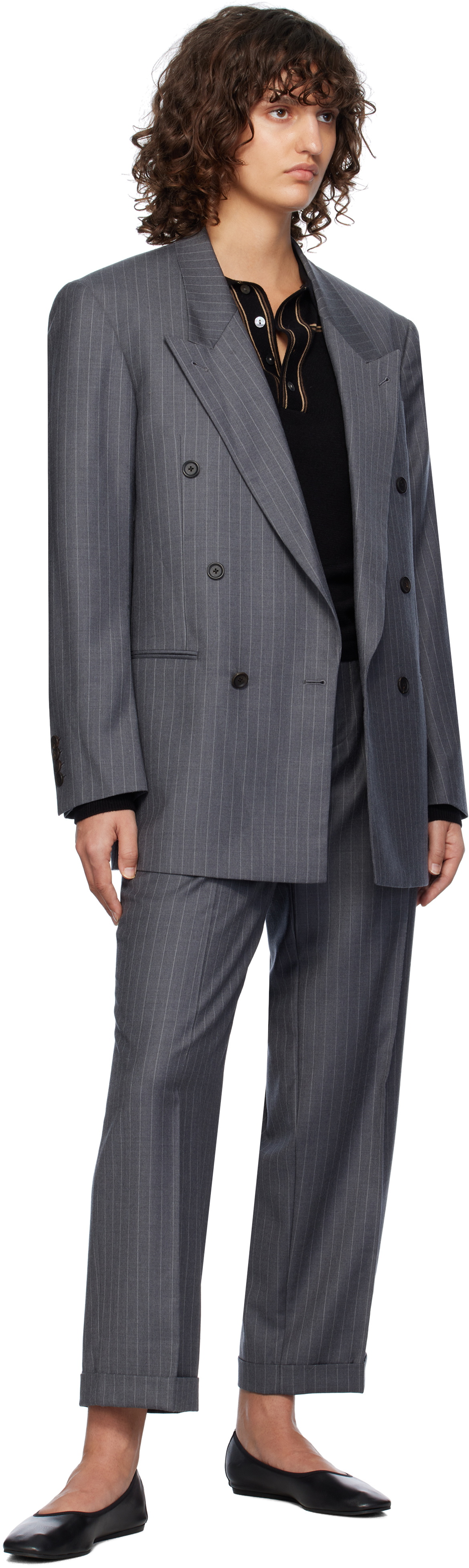 Carter Young Gray Pleated Trousers
