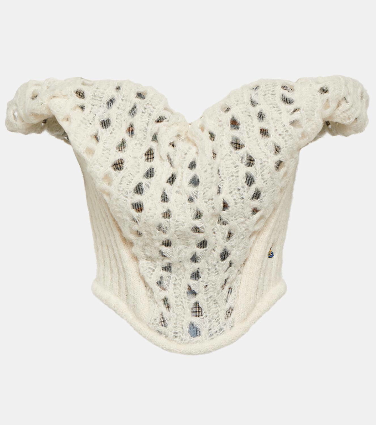 Vivienne Westwood Open-knit wool-blend corset top Vivienne Westwood