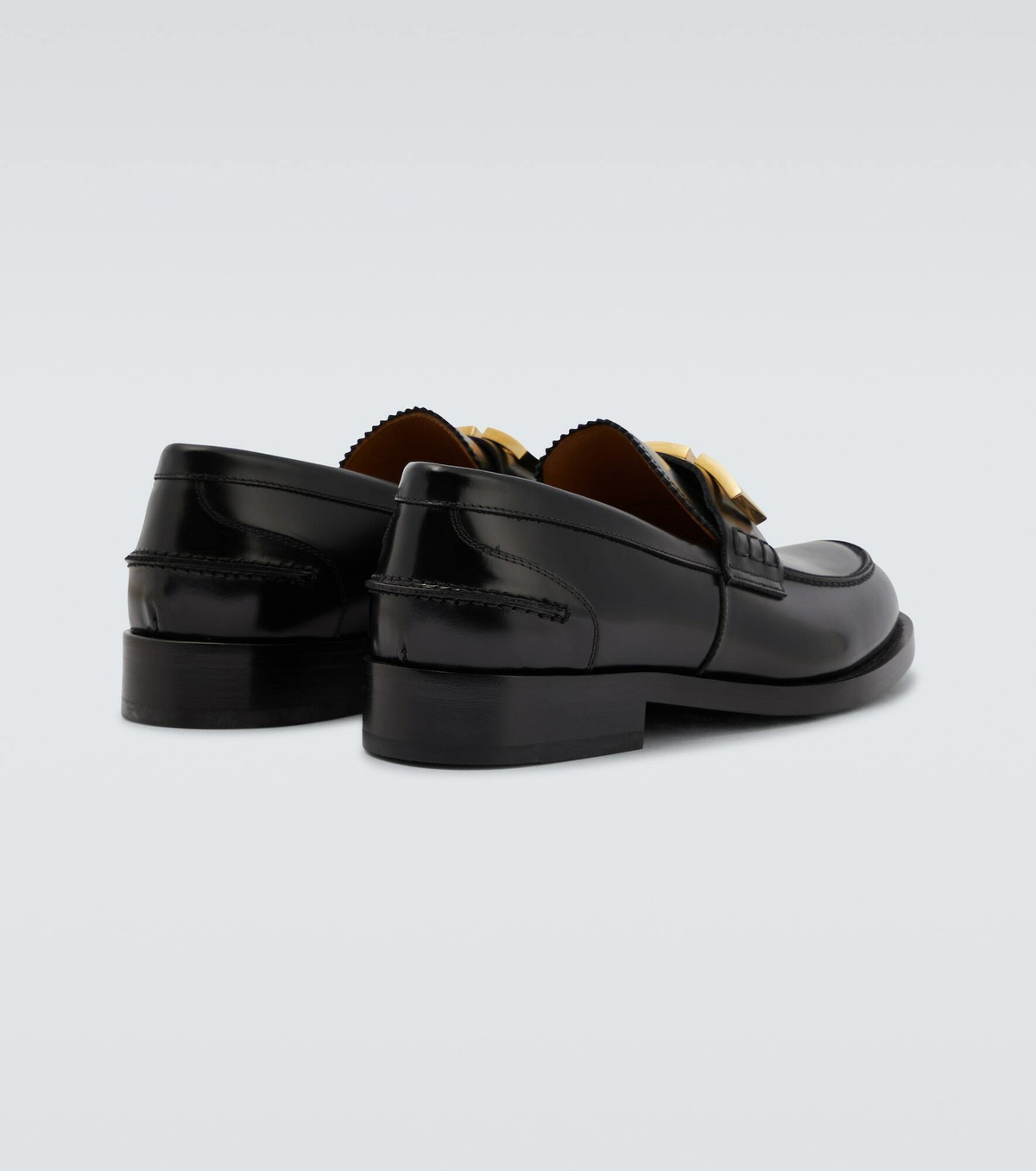 BNIB Versace La Greca Black Leather Loafers EU 40.5 VERSACE Greca Men main image 4