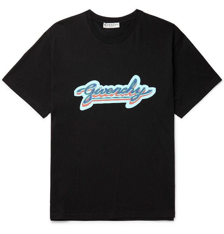 Photo: GIVENCHY - Logo-Print Cotton-Jersey T-Shirt - Black
