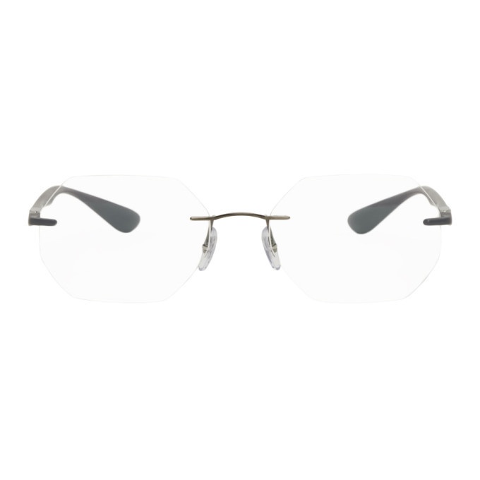 Photo: Ray-Ban Grey Rimless Hexagonal Glasses