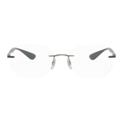 Ray-Ban Grey Rimless Hexagonal Glasses