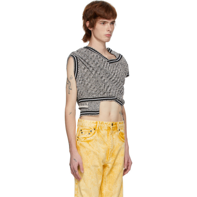 Y/Project Grey Upside Down V-Neck Pullover Y/Project