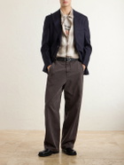 NAHMIAS - Checked Cotton-Flannel Shirt - Neutrals