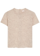 Haikure Cropped Alpaca-blend T-shirt Beige